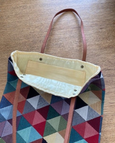 画像3: トートバッグ 幾何学三角ゴブラン (3)